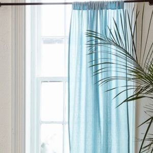 Blue Grid Curtain